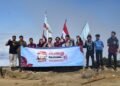 Tim Ekspedisi Saka Kencana Dan Forum Genre Sukses Kibarkan Bendera Harganas Di Puncak Ciremai
