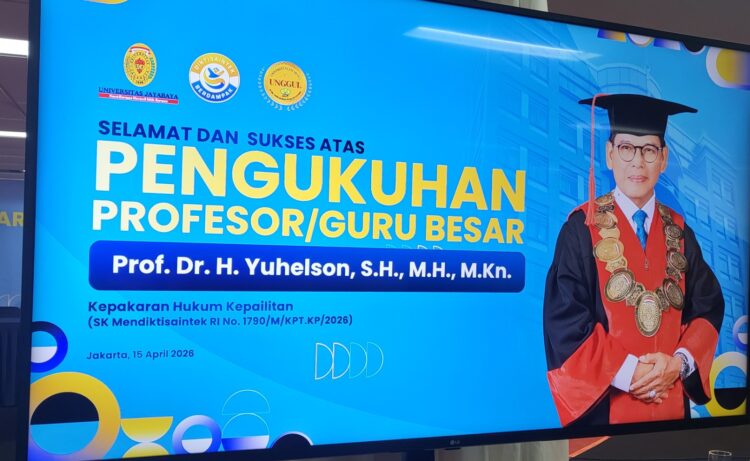 Ketum Peradi Profesional Jadi Ketua Senat Sidang Terbuka Pengukuhan Prof Yuhelson sebagai Guru Besar